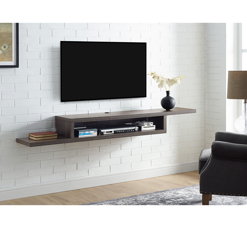 Ascend 60" Asymmetrical Wall Mounted TV Component Shelf & Reviews